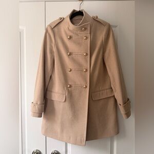 Monsoon Tan Trench Coat with Gold Accents
